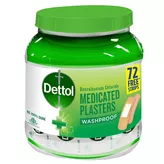 Medicated Plasters for Antiseptic & First Aid, Washproof 172pcs Dettol