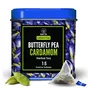 Butterfly Pea Cardamom Herbal Tea Blue Tea 15 Pyramid Teabags 