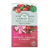 Herbata dzika róża i wiśnia Rosehip, Hibiscus & Cherry Ahmad Tea 20t