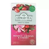 Чай с шиповником, гибискусом и вишней Rosehip, Hibiscus & Cherry Ahmad Tea 40 пакетиков