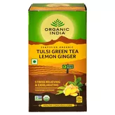 Herbata zielona Tulsi z cytryną i imbirem Tulsi Green Tea Lemon Ginger Organic India 25 torebek