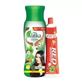 Olejek do włosów kokosowy Coconut Hair Oil Vatika 150ml+pasta Red Dabur 37g