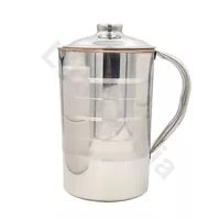 Dzbanek miedziany srebrny na wodę Silver Copper Jug Fern 2000ml