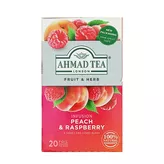 Herbata owocowa brzoskwinia malina Peach & Raspberry Ahmad Tea 20t