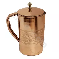 Dzbanek miedziany grawerowany na wodę Engraved Copper Jug Fern 1500ml