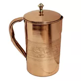 Engraved Copper Water Jug Fern 1500ml