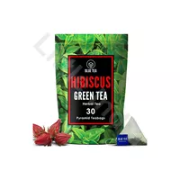 Hibiscus Green Tea Blue Tea 30 Pyramid Teabags