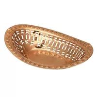 Koszyk na chleb z miedzi ażurowy Openwork Copper Bread Basket 30cm