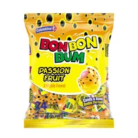 Bubble Gum Lollypops Passion Fruit Bon Bon Bum Colombina 24 pieces