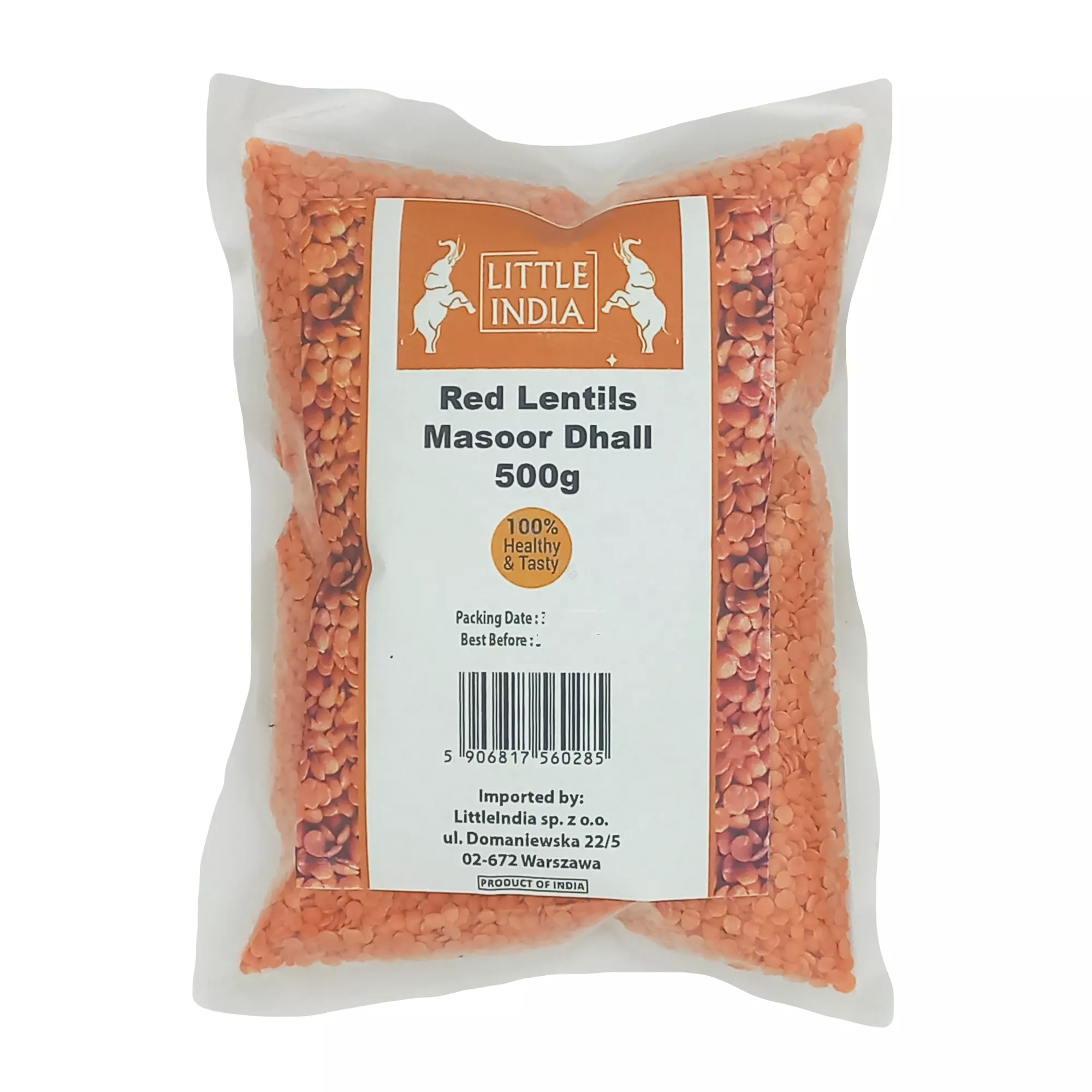 Soczewica czerwona Masoor Dhall Little India 500g