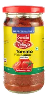 Tomato Pickle with garlic Telugu Foods 300g