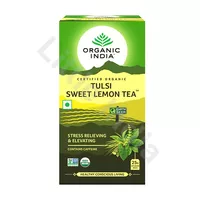 Herbata zielona Tulsi z trawą cytrynową Tulsi Sweet Lemon Tea Organic India 25 torebek