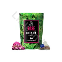 Rose Green Tea Blue Tea 10 Pyramid Teabags