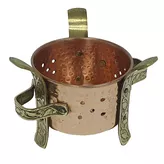 Sigri Indian Copper and Brass Small Fern Heater