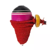 Lattu Spinning Top Toy Pink Black 1pcs.