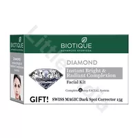 Diamond Instant Bright & Radiant Complexion Facial Kit 6 steps Biotique