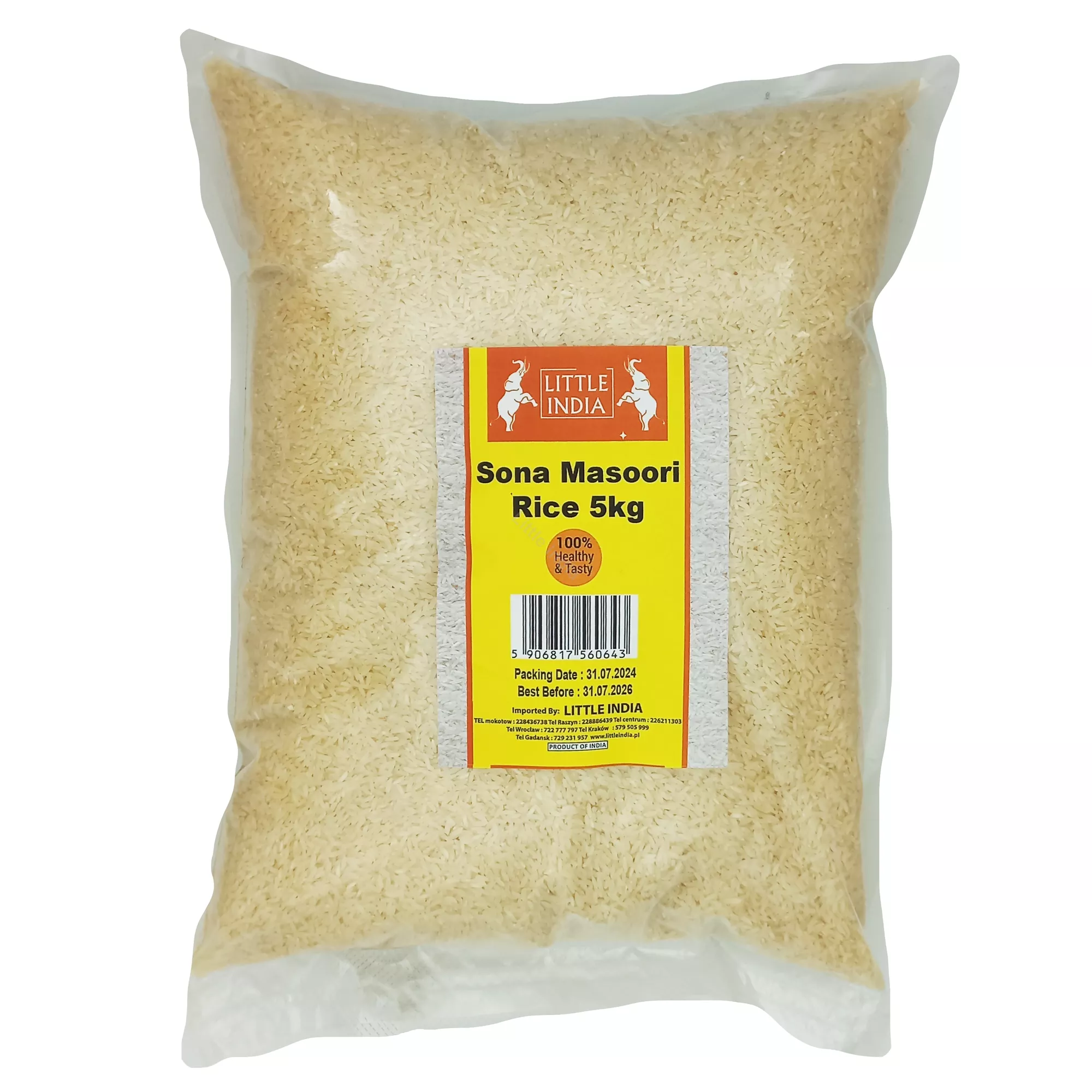 Sona Masoori Rice Little India 5kg