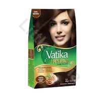 Краска для волос темно-коричневого цвета Henna Hair Color Dabur Vatika 60g