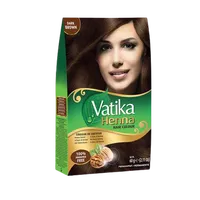 Краска для волос темно-коричневого цвета Henna Hair Color Dabur Vatika 60g