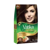 Tinte de pelo castaño oscuro Henna Hair Color Dabur Vatika 60g