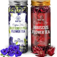 Butterfly Pea Flower Tea and Hibiscus Flower Tea Combo Pack Blue Tea 25g+50g