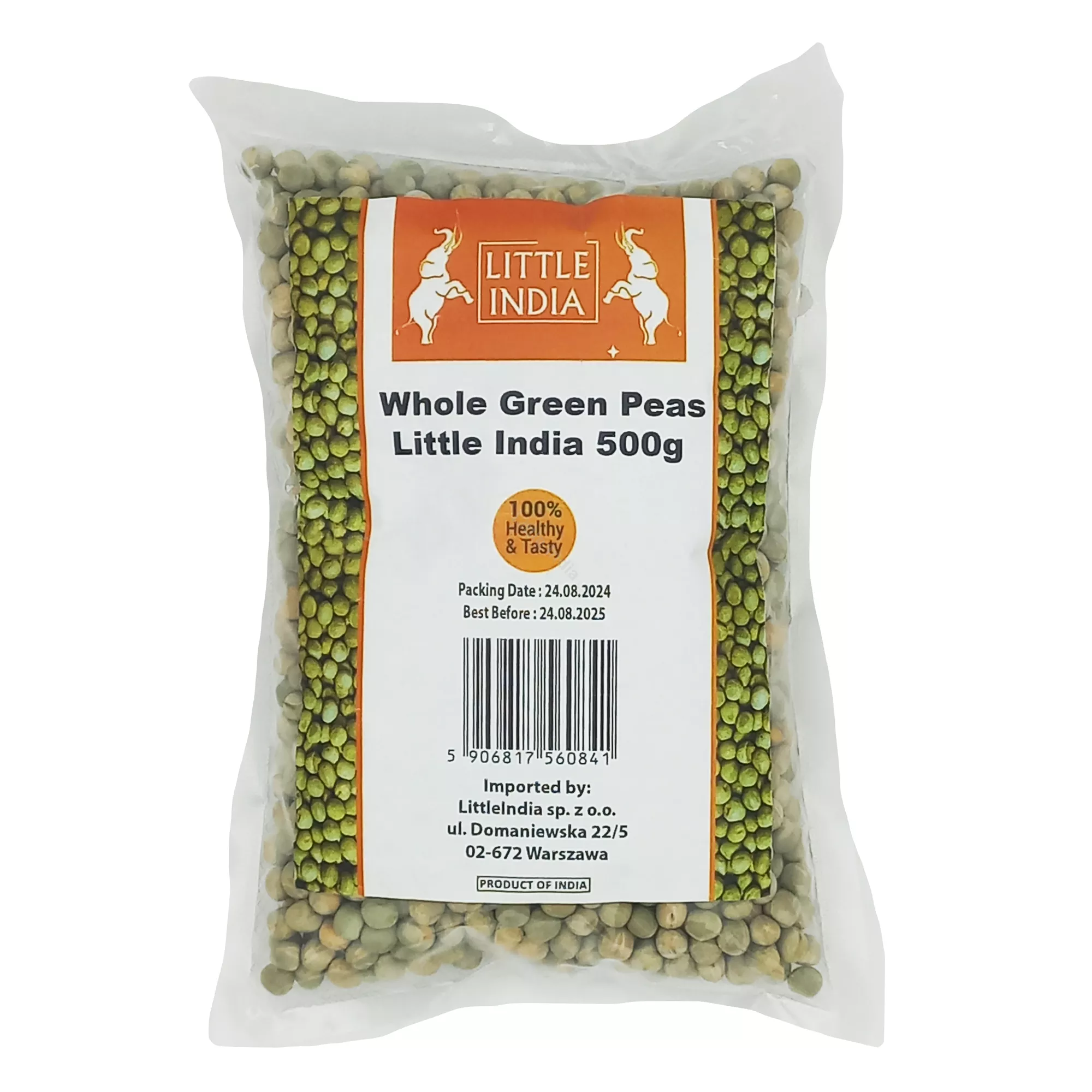 Whole Green Peas Little India 500g