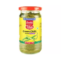 Marynowane zielone chilli bez czosnku Green Chilli Pickle Telugu 300g