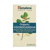 Organiczna Ashwagandha Releases Stres Boosts Energy Himalaya 30 kapsułek