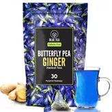 Butterfly Pea Ginger Herbal Tea Blue Tea 30 Pyramid Teabags