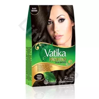 Черно-коричневая краска для волос Henna Hair Color Dabur Vatika 60g