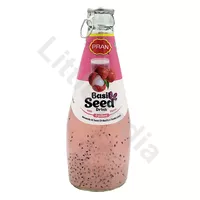 Napój owocowy smak liczi z nasionami bazylii Basil Seed Lychee Pran 290ml