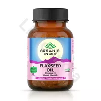 Flaxseed Oil Omega-3 Healthy Heart Organic India 60 kapsułek