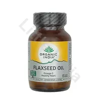 Flaxseed Oil Omega-3 Healthy Heart Organic India 60 kapsułek