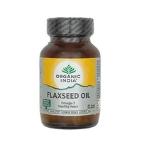 Olej lniany Flaxseed Oil Organic India 60 kapsułek