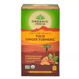 Herbata z kurkumą i imbirem Tulsi Ginger Turmeric Organic India 25 torebek