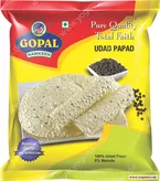 Udad Papad Duble Black Pepper Papadum Gopal 200g