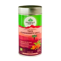 Tulsi Pomegranate Green Tea Organic India 100g