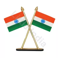 Duże flagi Indii ozdoba na biurko Indian Flag Desk Stand 1szt.