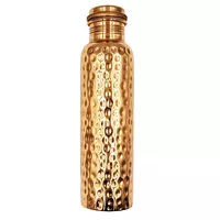 Butelka miedziana młotkowana na wodę Copper Bottle Fern 950ml