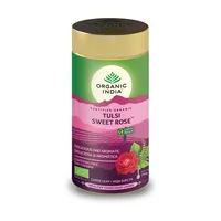 Herbata liściasta Tulsi z słodką różą Organic India 100g