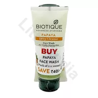 Żel do twarzy z delikatnymi drobinkami Papaya Biotique 2x100ml