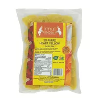 Papad 3d Yellow Heart Shape Little India 200g