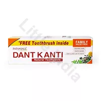 Pasta do zębów Natural Dant Kanti + szczoteczka do zębów Patanjali 200g