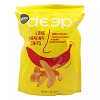 Długie chipsy bananowe z czerwonym chilli Long Banana Chips Deep 200g