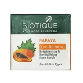 Rewitalizujący rozświetlający peeling Papaya Tan Removal Biotique 75g