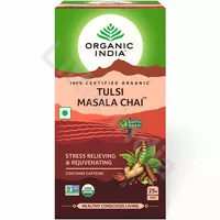 Herbata czarna z przyprawami Tulsi Masala Chai Organic India 25 torebek