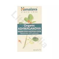 Ecológico Ashwagandha Releases Stres Boosts Energy Himalaya 60 cápsulas